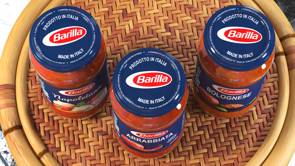 3D Barilla Sauce Can 12oz Set