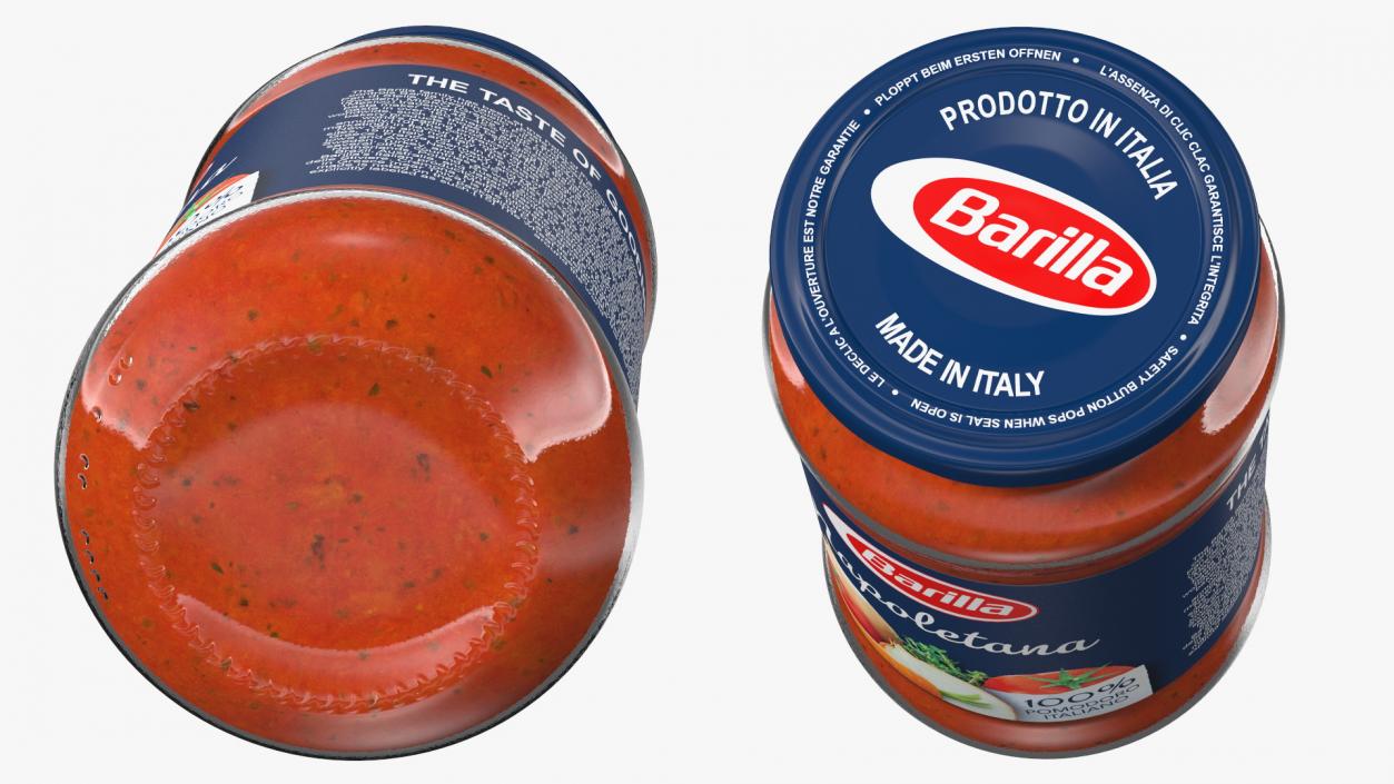 3D Barilla Sauce Can 12oz Set