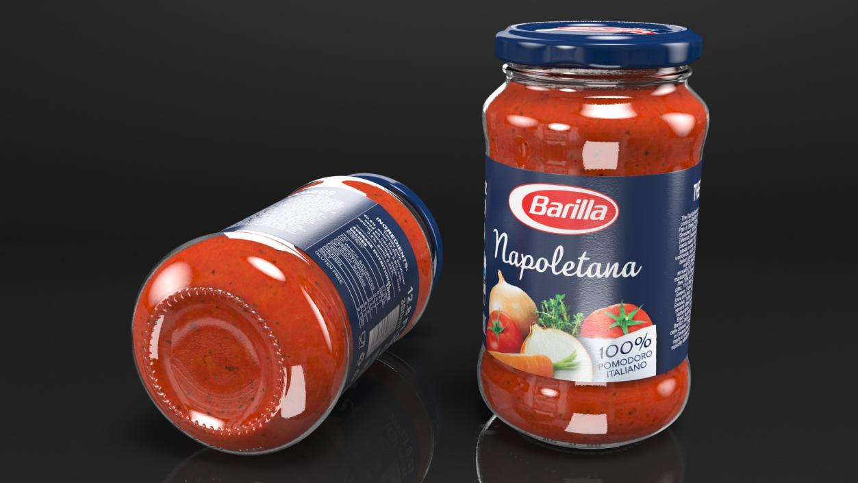 3D Barilla Sauce Can 12oz Set