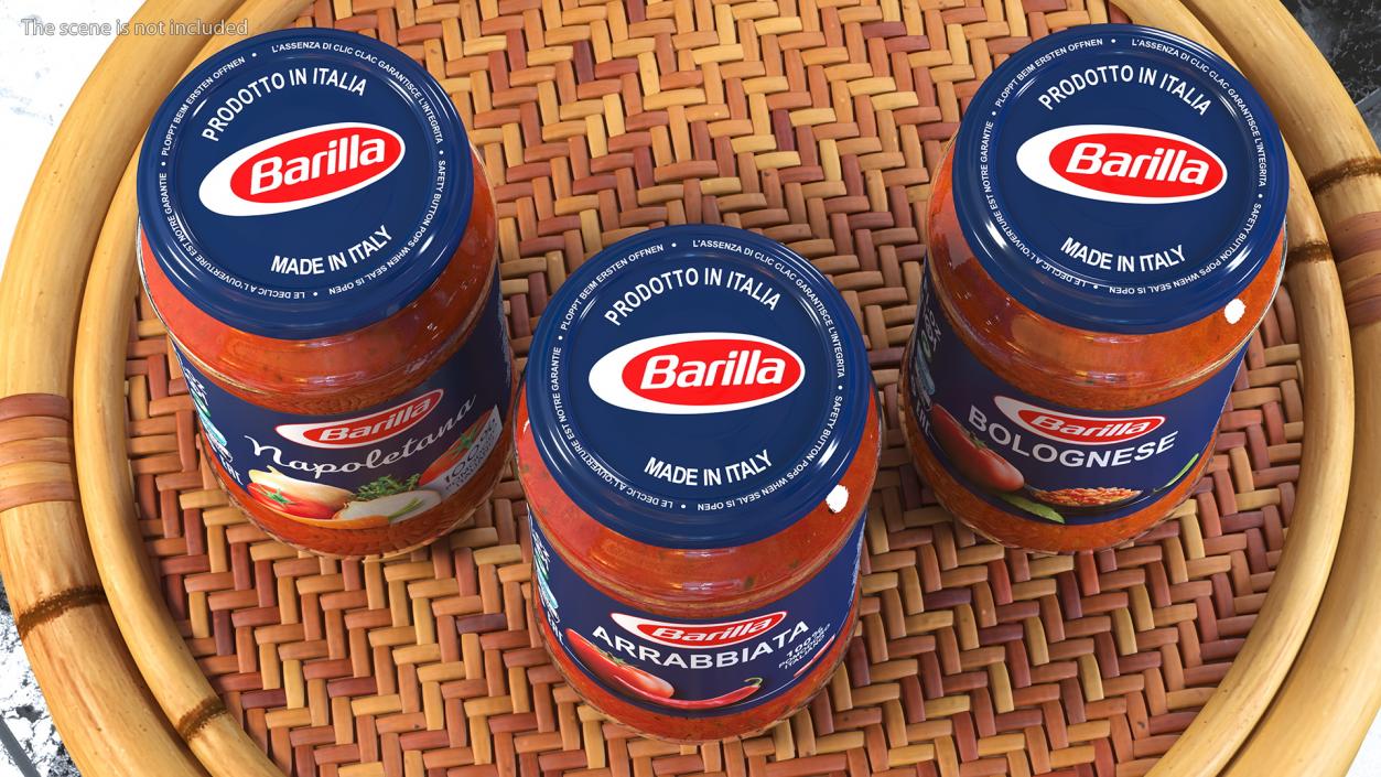 3D Barilla Sauce Can 12oz Set