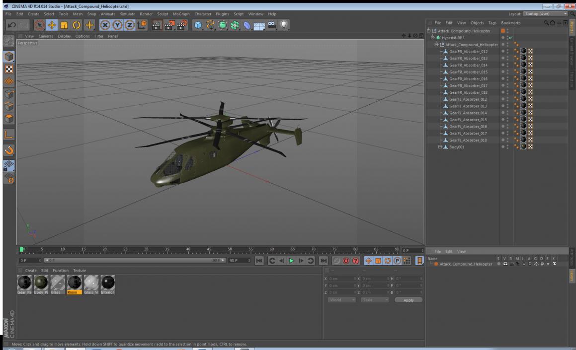 3D Attack Compound Helicopter