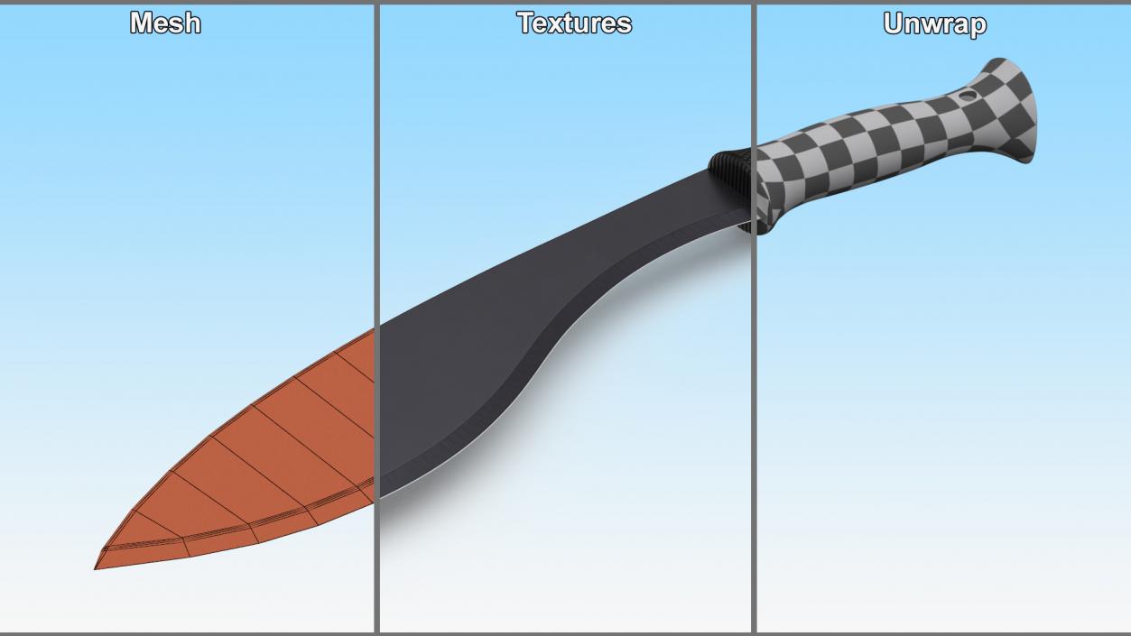 Kukri Blade Machete 3D model