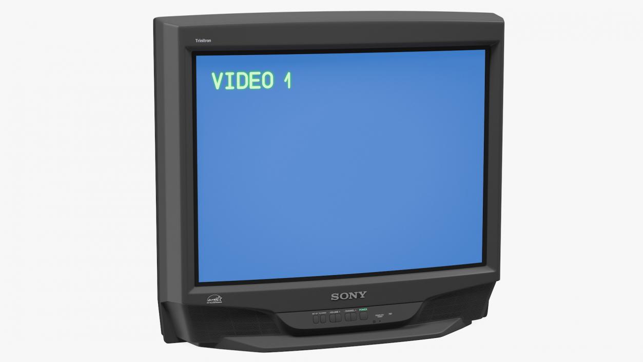 3D Sony Trinitron KV-27S46 Retro CRT TV