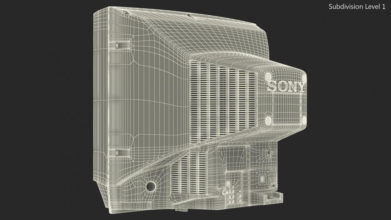 3D Sony Trinitron KV-27S46 Retro CRT TV