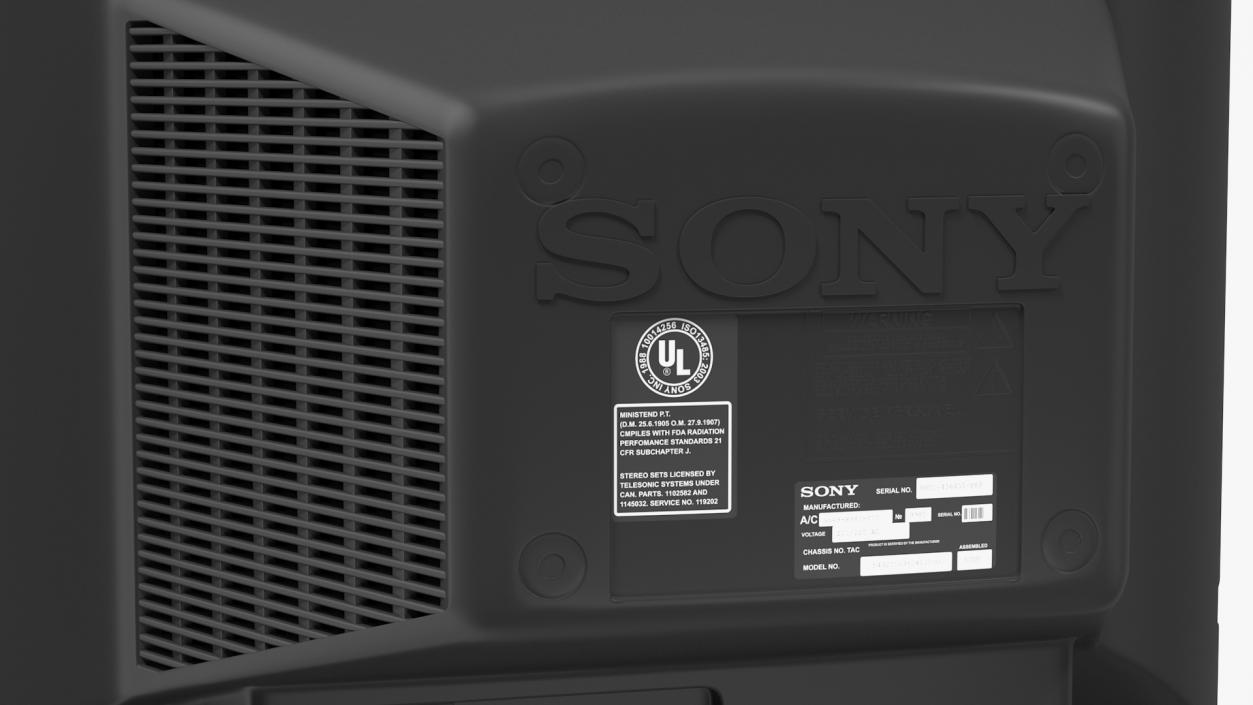 3D Sony Trinitron KV-27S46 Retro CRT TV