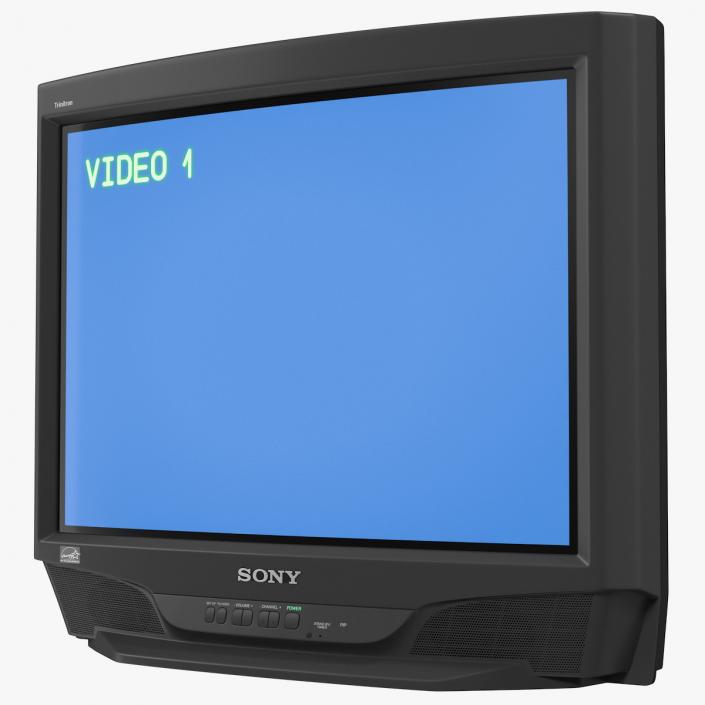 3D Sony Trinitron KV-27S46 Retro CRT TV