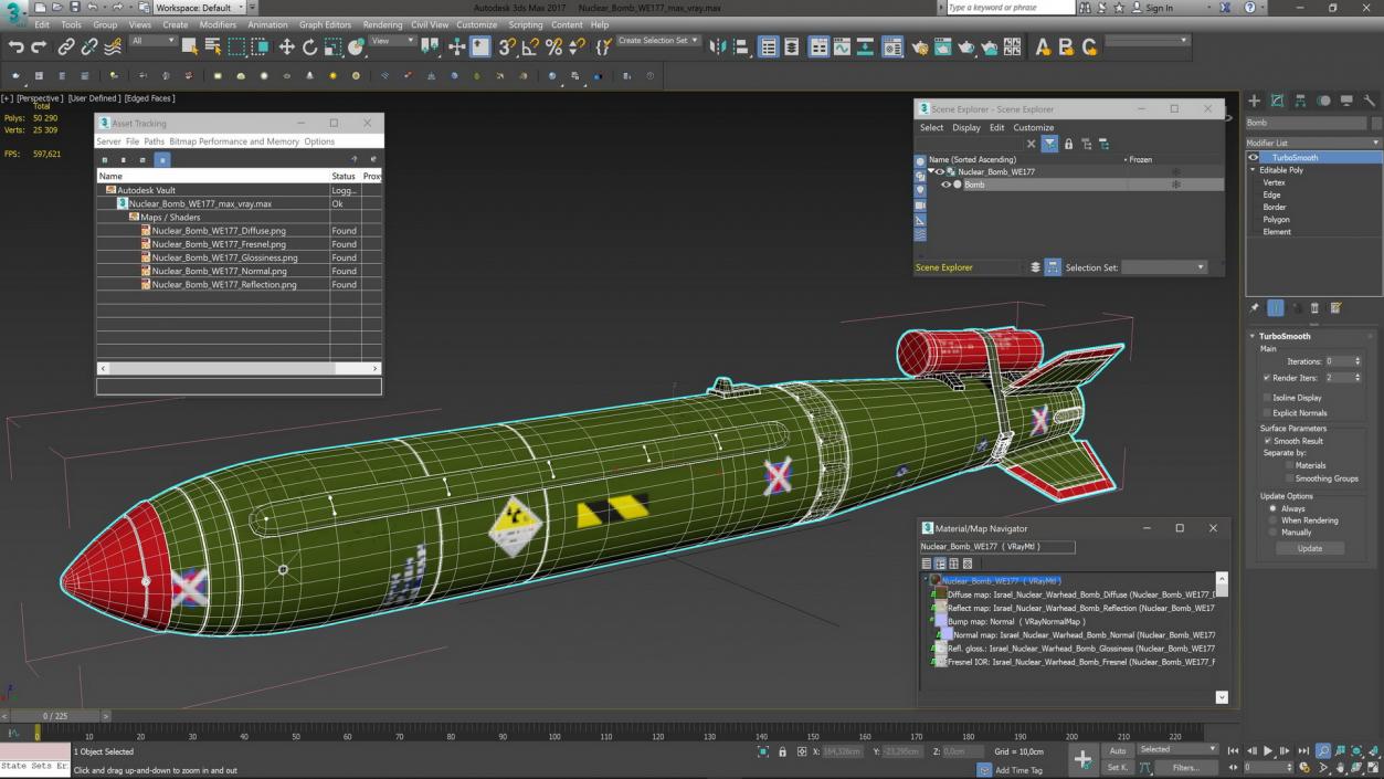 3D Nuclear Bomb WE177 model