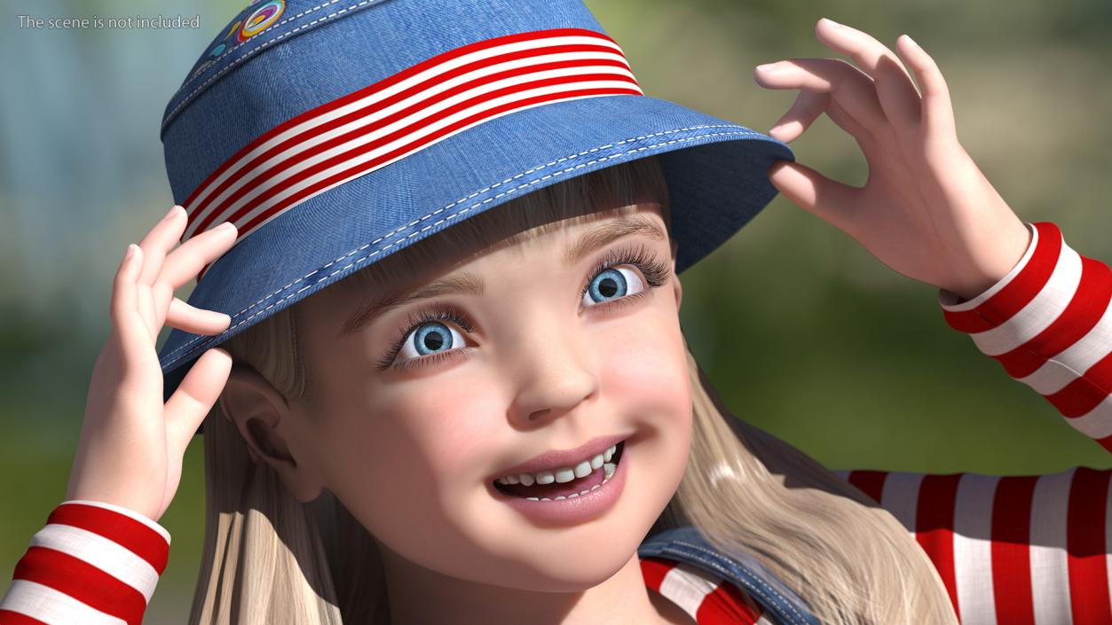 3D model Child Girl Street Style Rigged