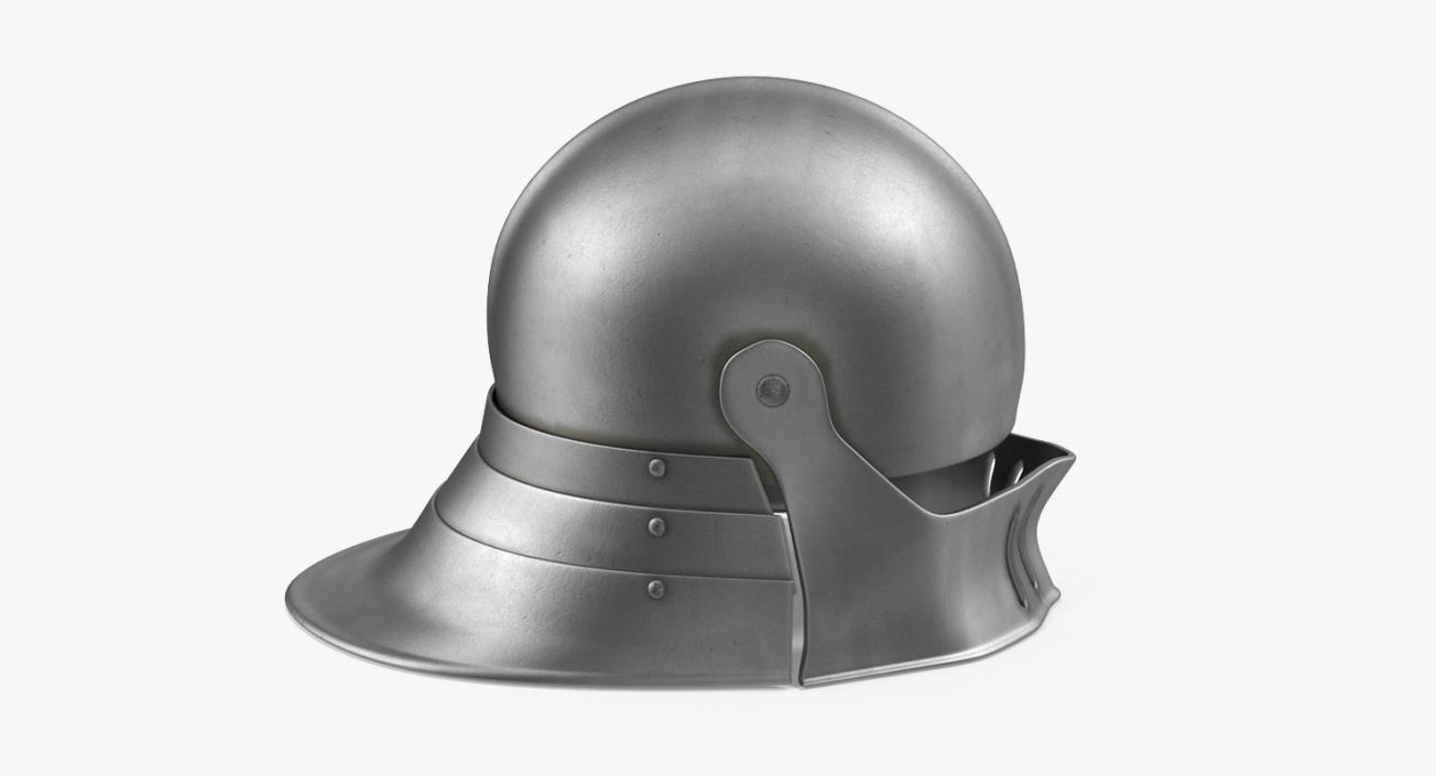 German Sallet Medieval Helmet 3D model