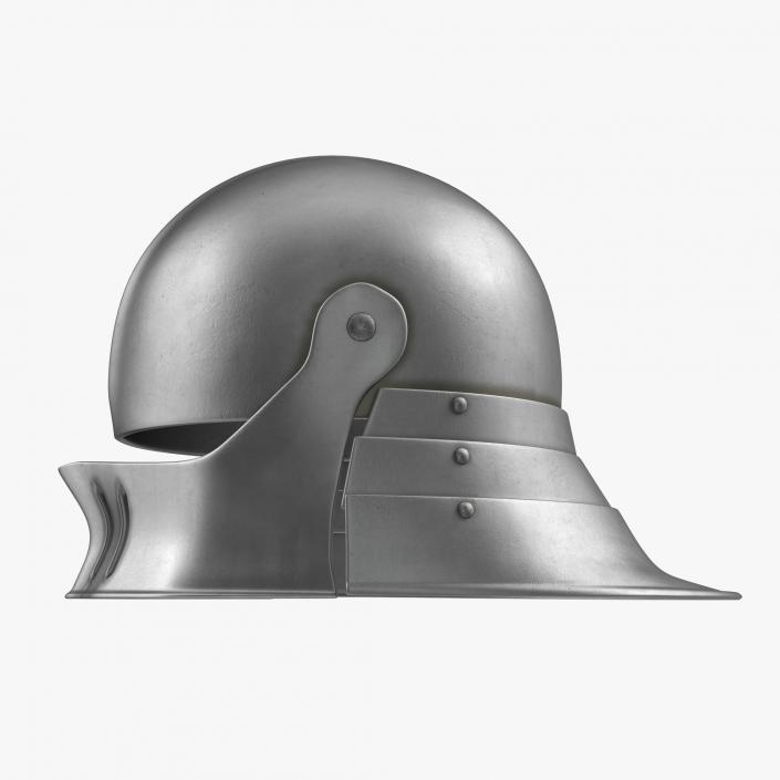 German Sallet Medieval Helmet 3D model