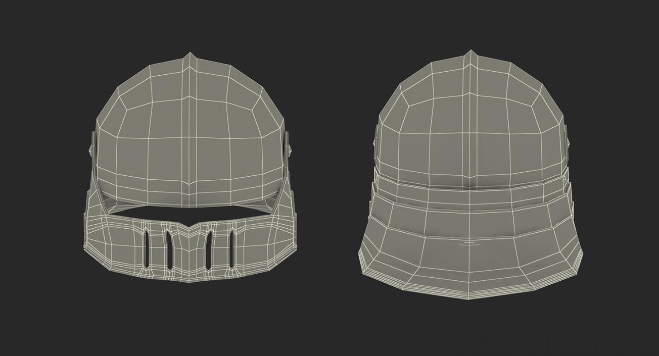 German Sallet Medieval Helmet 3D model