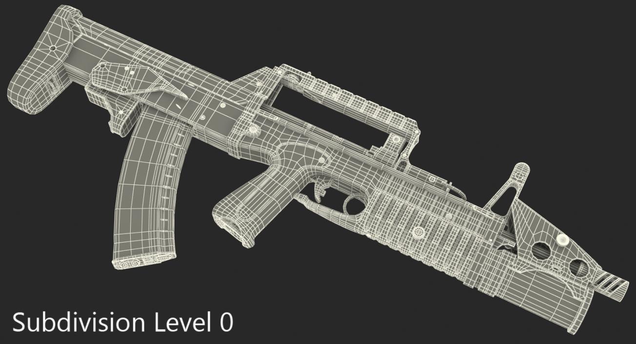 3D Amphibious Assault Rifle ADS model