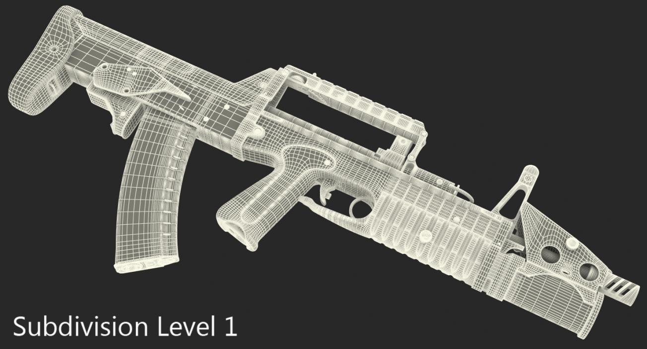 3D Amphibious Assault Rifle ADS model