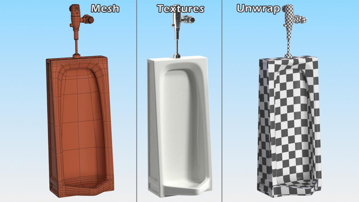 3D American Standard Stallbrook Washout Urinal model