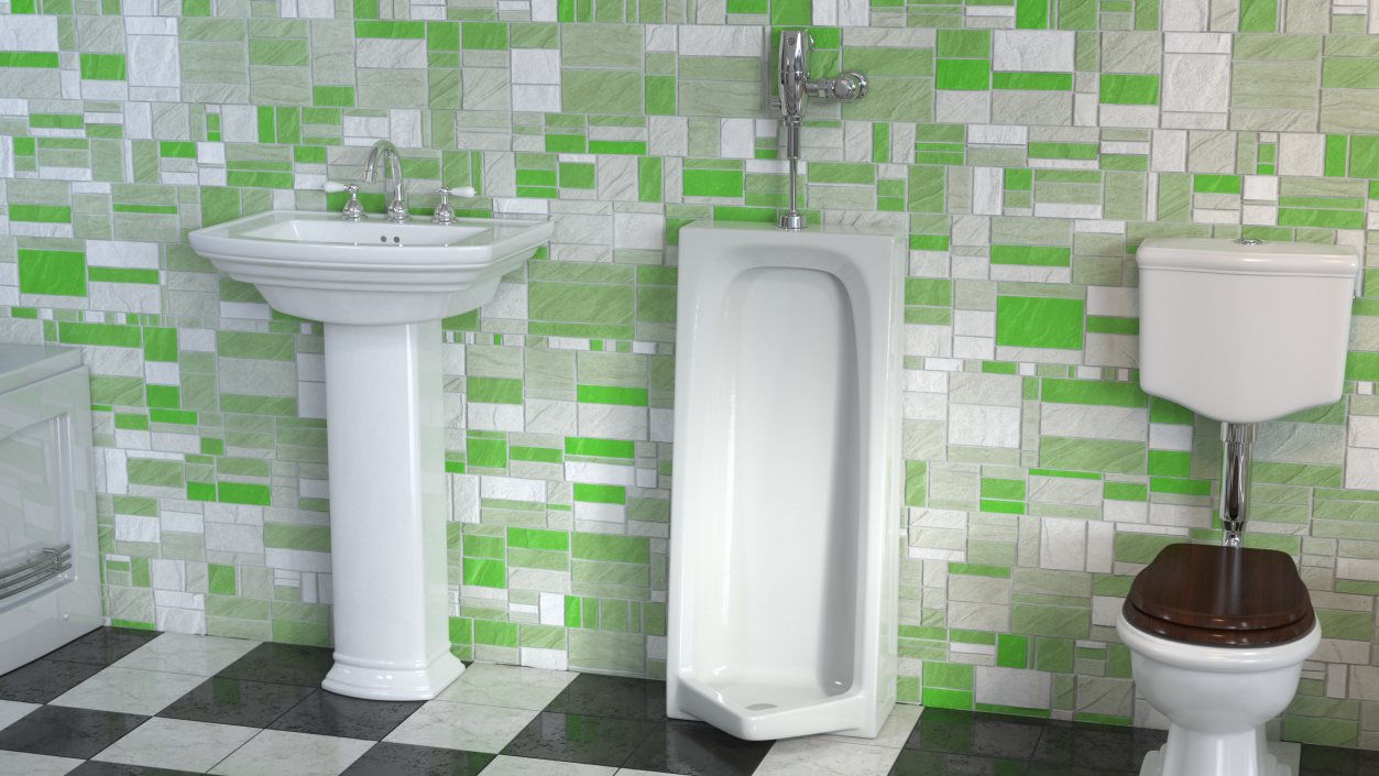 3D American Standard Stallbrook Washout Urinal model