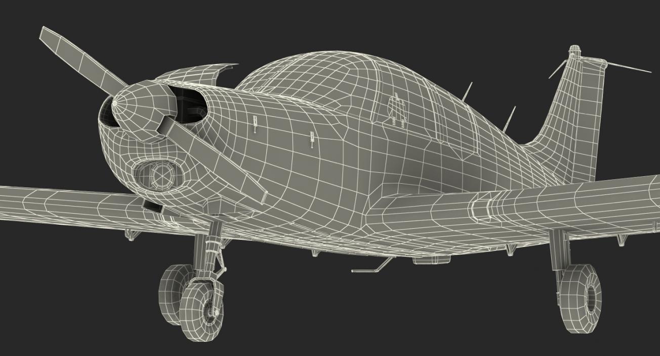 Piper PA-28 Cherokee Rigged 3D