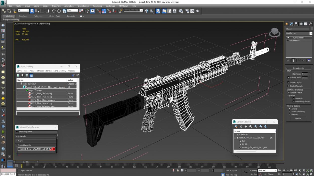 3D Assault Rifle AK-12 2011 New model