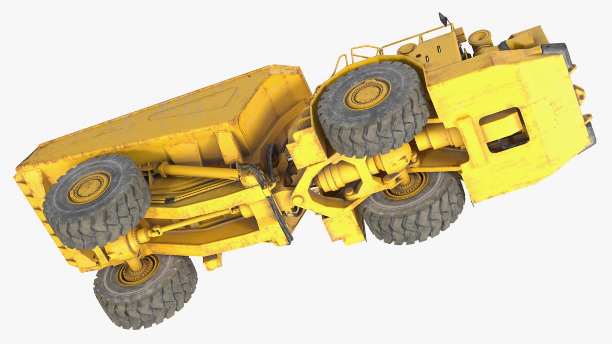 Underground Mining Truck Dirty Rigged 3D