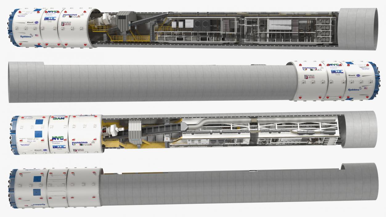 3D Nora Tunnel Boring Machine