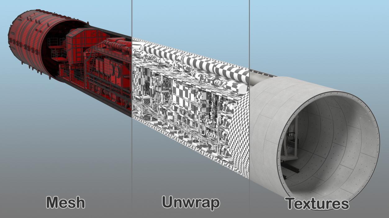 3D Nora Tunnel Boring Machine