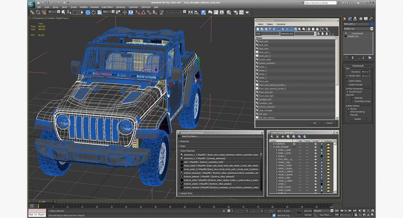 3D Jeep Wrangler Rubicon