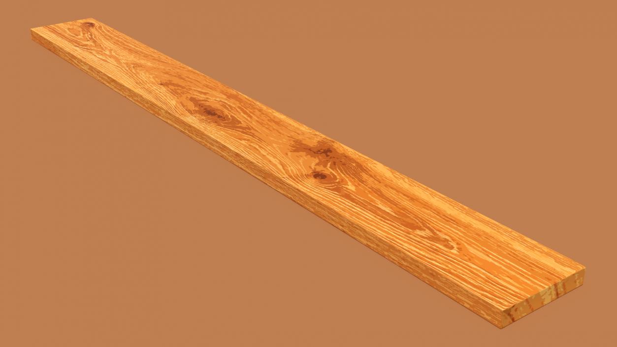 3D model Cartoon Beaver with Plank