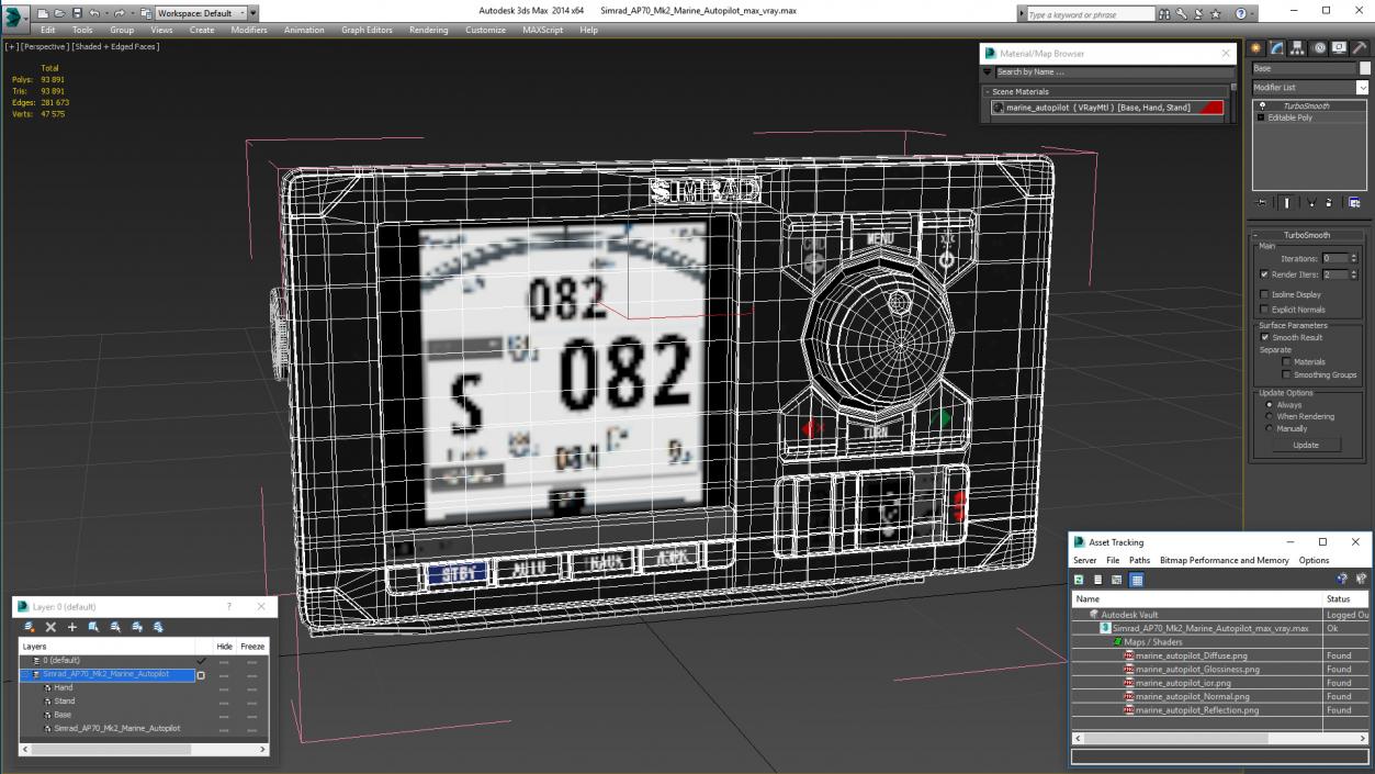 Simrad AP70 Mk2 Marine Autopilot 3D