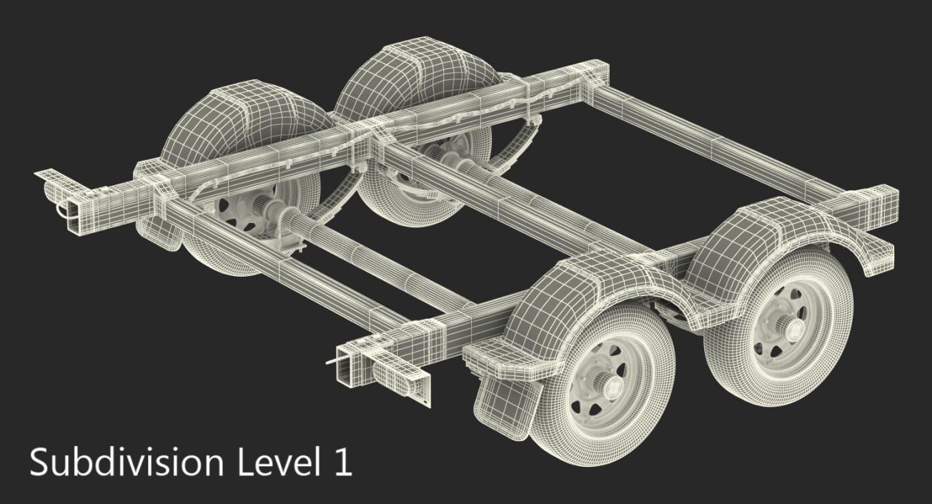 3D model Trailer Back Chassis