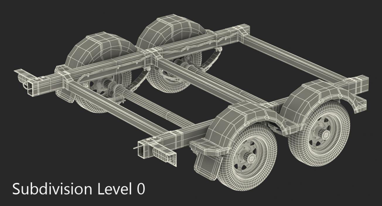 3D model Trailer Back Chassis