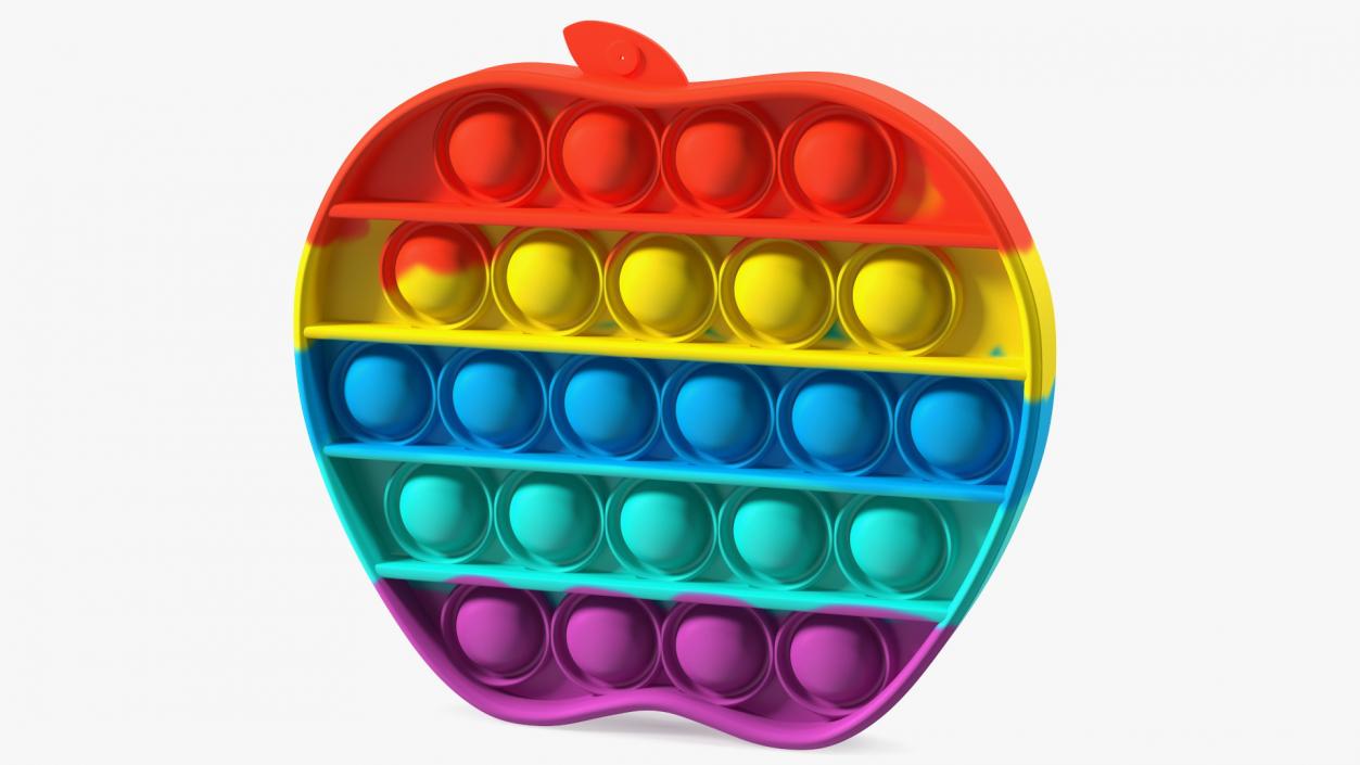 Rainbow Apple Pop It Toy 3D model