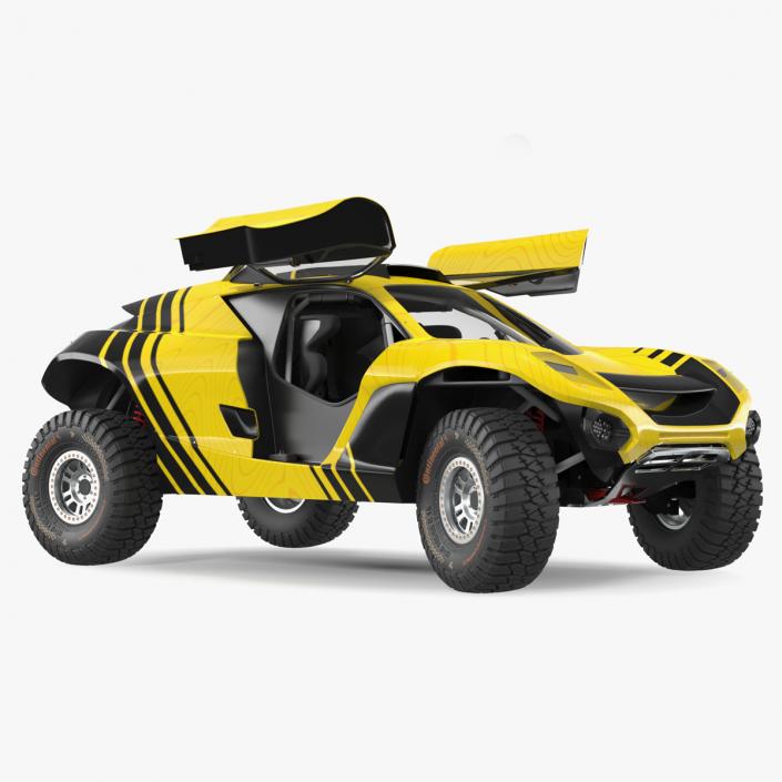 3D model Extreme E Car Racing Electric SUV Clean Rigged for Maya