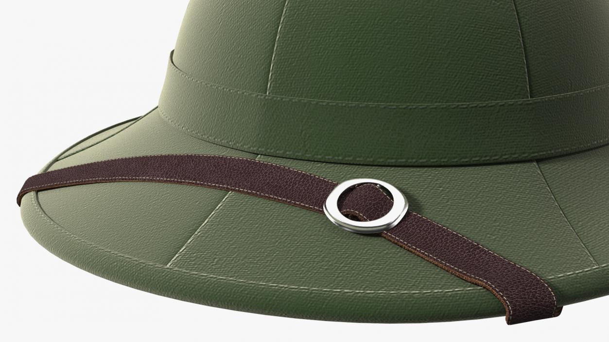 French Pith Helmet Green 3D model