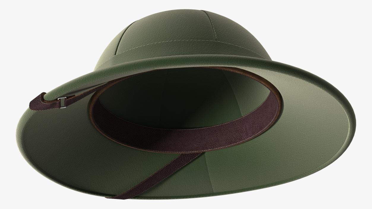 French Pith Helmet Green 3D model