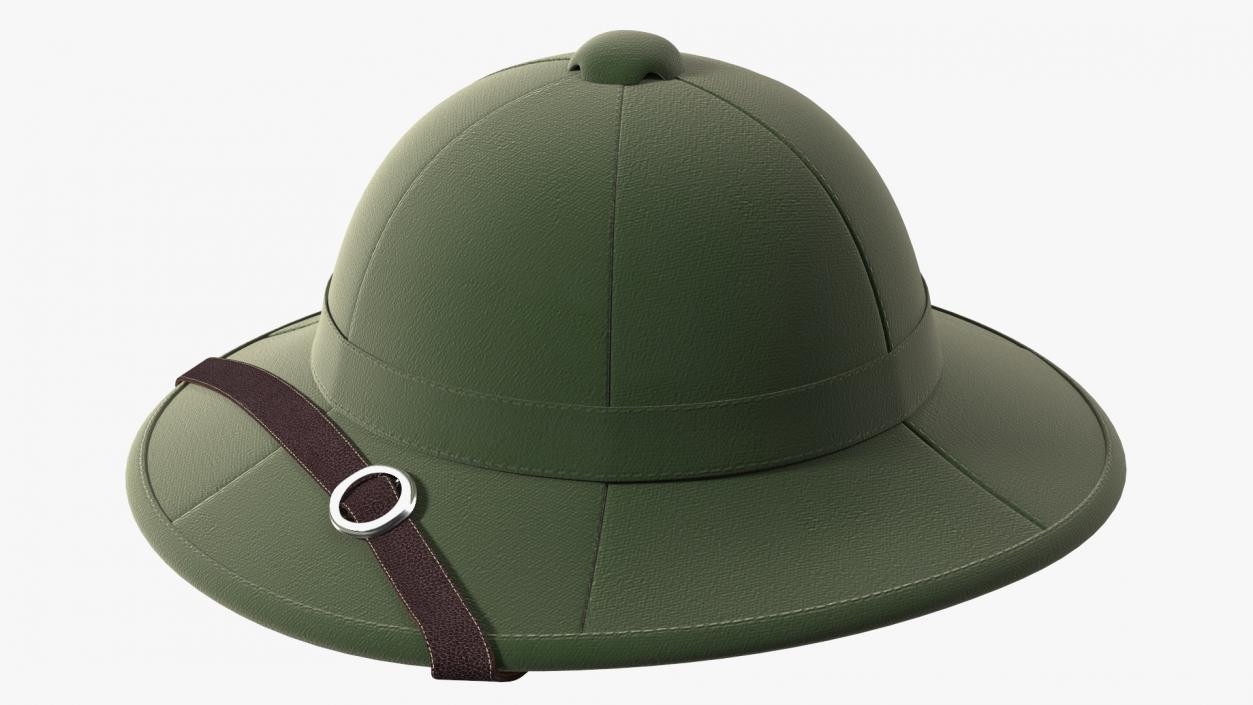 French Pith Helmet Green 3D model