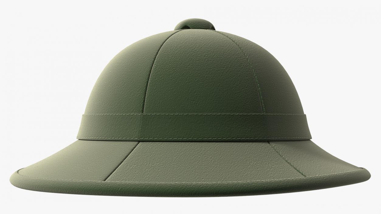 French Pith Helmet Green 3D model