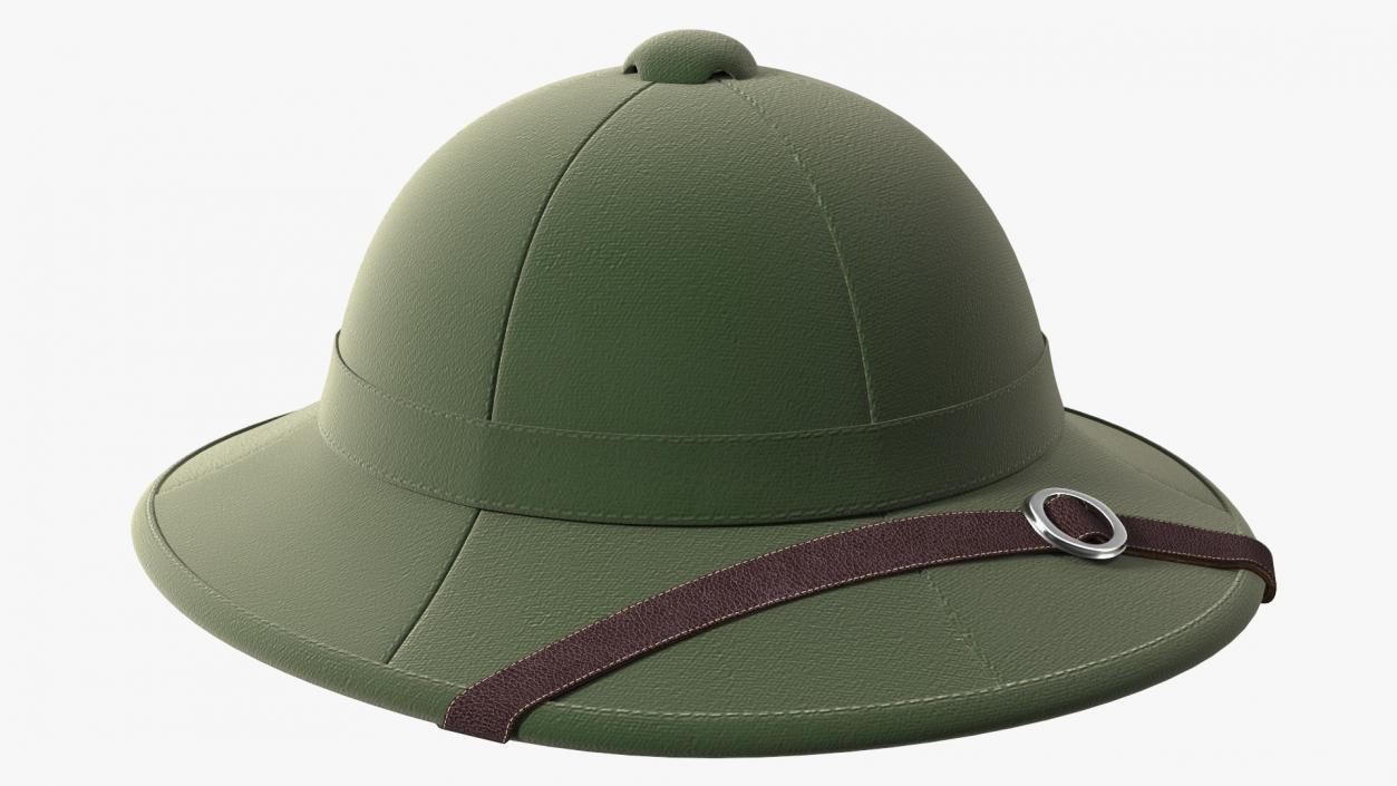 French Pith Helmet Green 3D model