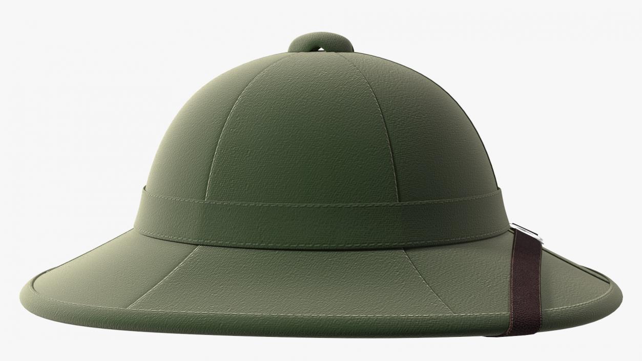 French Pith Helmet Green 3D model