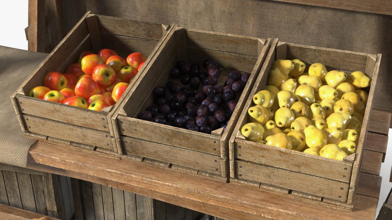 3D Medieval Market Stall