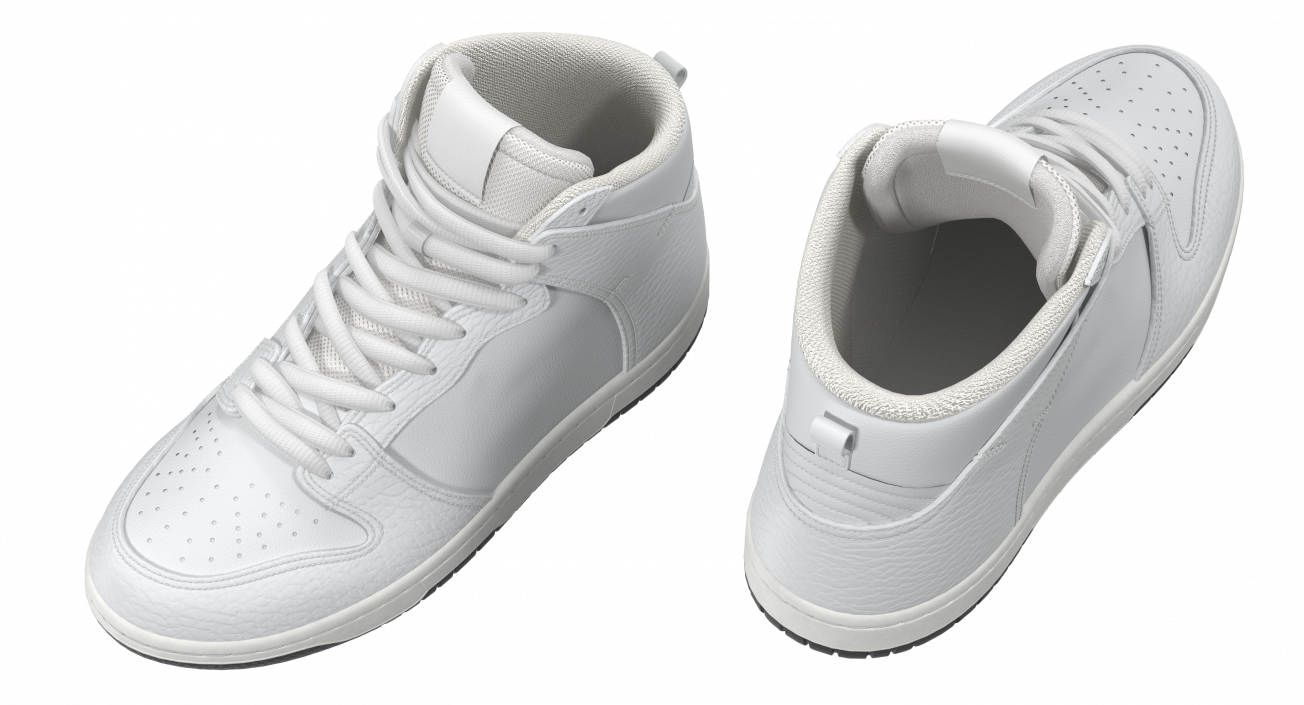 Skateboard Shoes White 3D