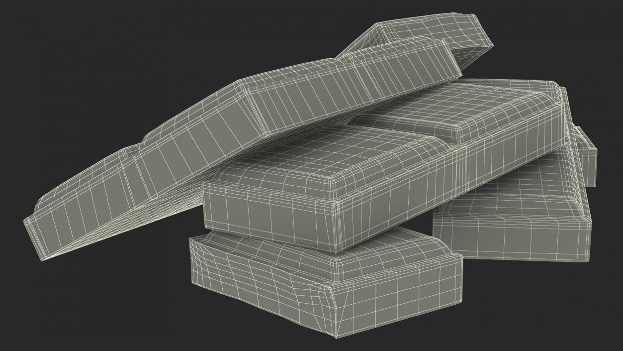 Pieces of Dark Chocolate 3D model