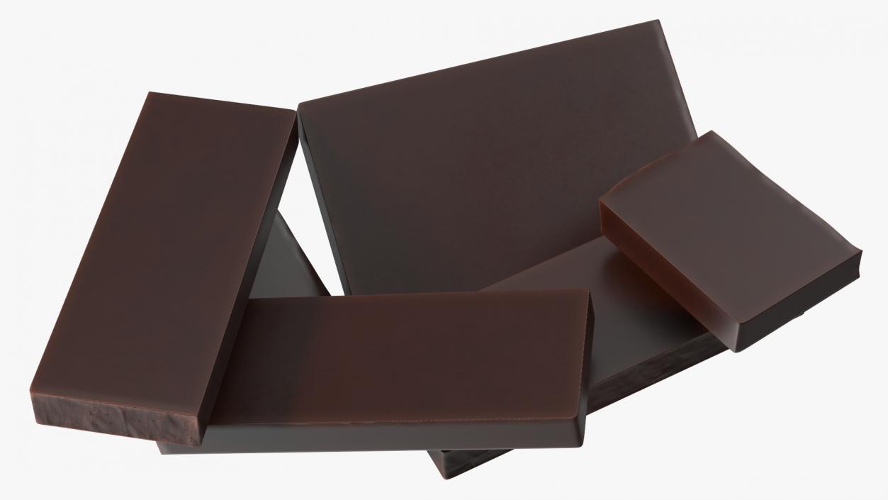 Pieces of Dark Chocolate 3D model