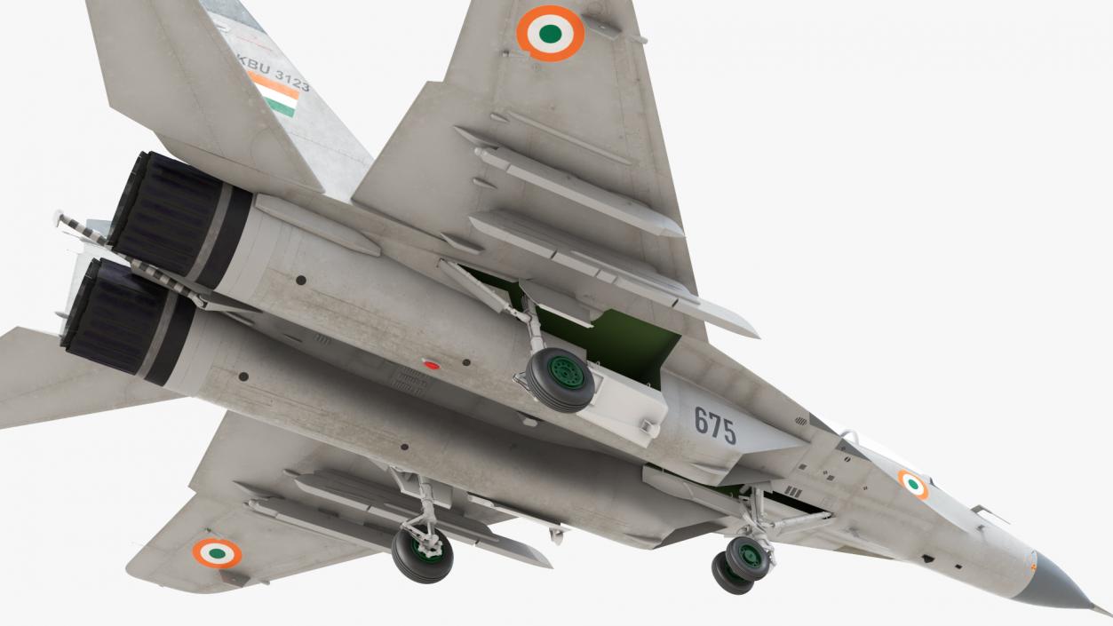 3D MiG 29 KUB Tandem Aircraft Indian Navy model