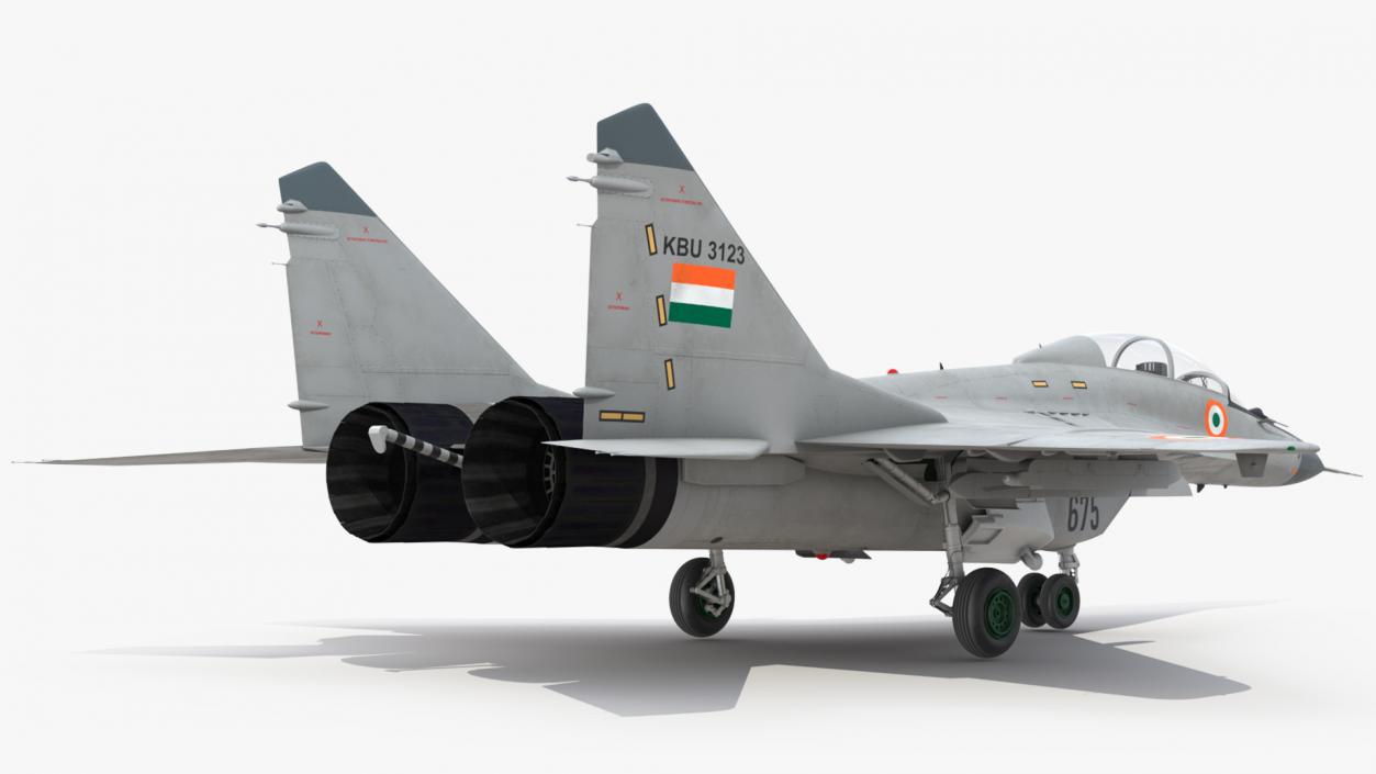 3D MiG 29 KUB Tandem Aircraft Indian Navy model