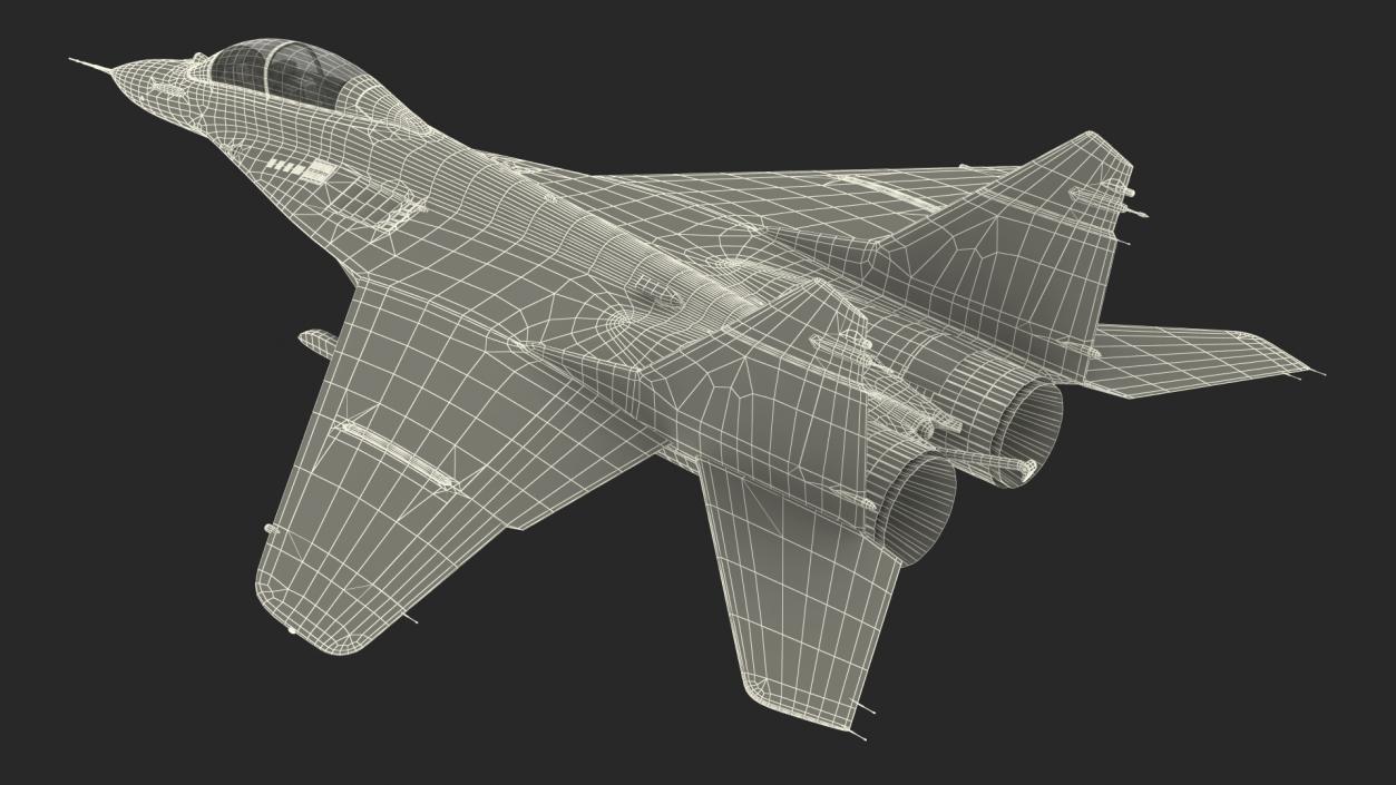 3D MiG 29 KUB Tandem Aircraft Indian Navy model