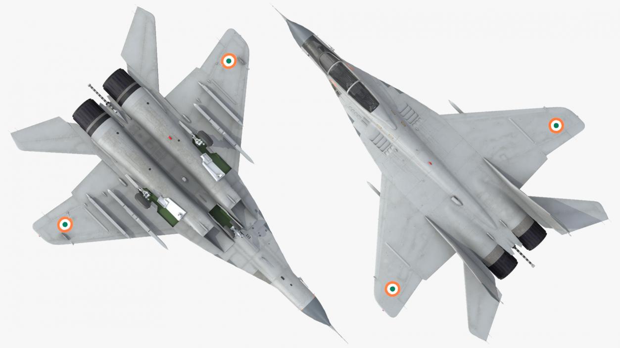 3D MiG 29 KUB Tandem Aircraft Indian Navy model