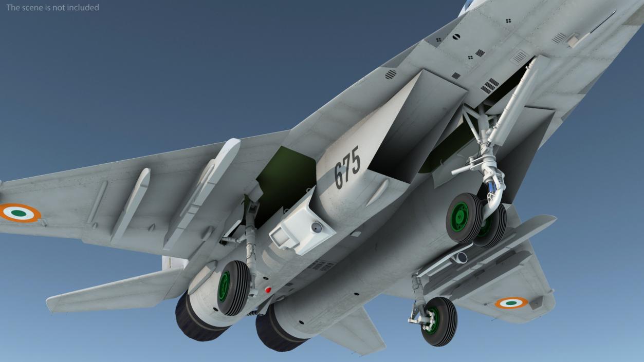 3D MiG 29 KUB Tandem Aircraft Indian Navy model