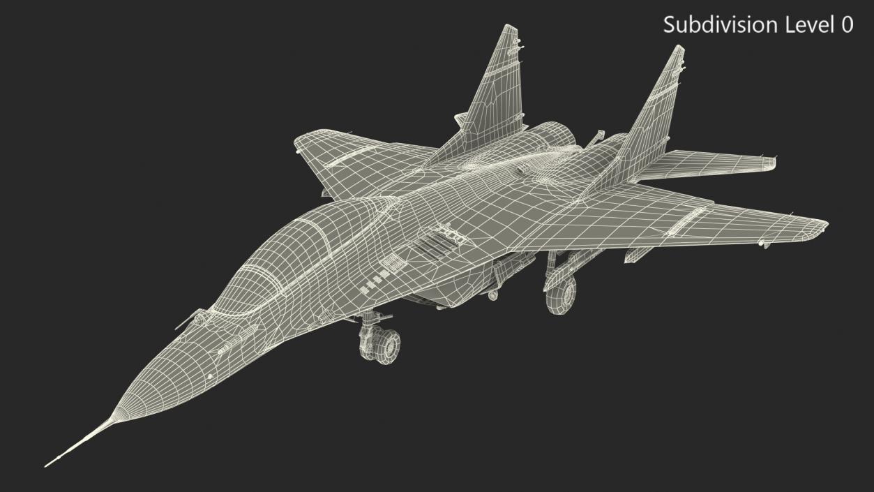 3D MiG 29 KUB Tandem Aircraft Indian Navy model