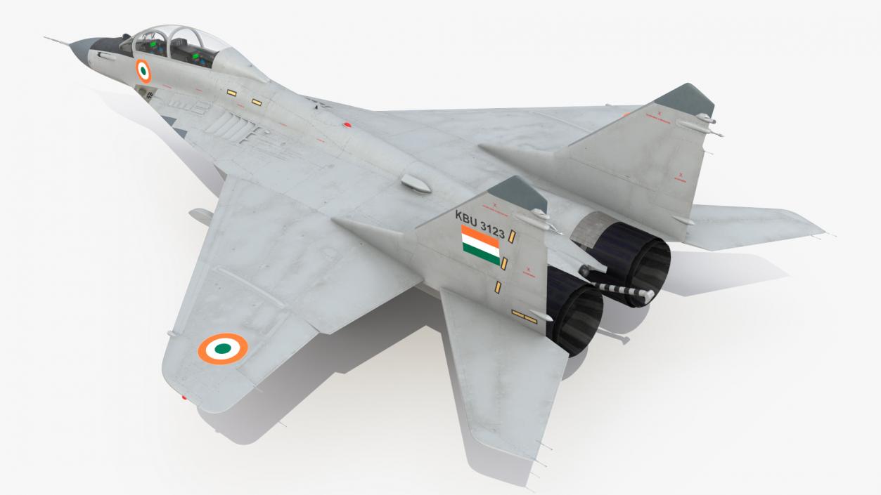 3D MiG 29 KUB Tandem Aircraft Indian Navy model