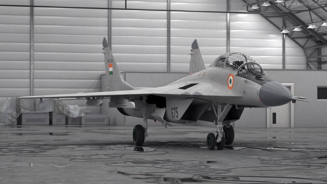 3D MiG 29 KUB Tandem Aircraft Indian Navy model