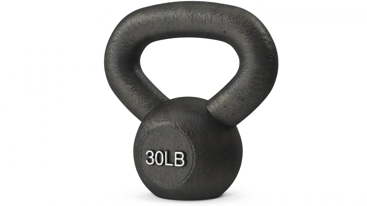 3D model Solid Cast Training Kettlebell 30lb